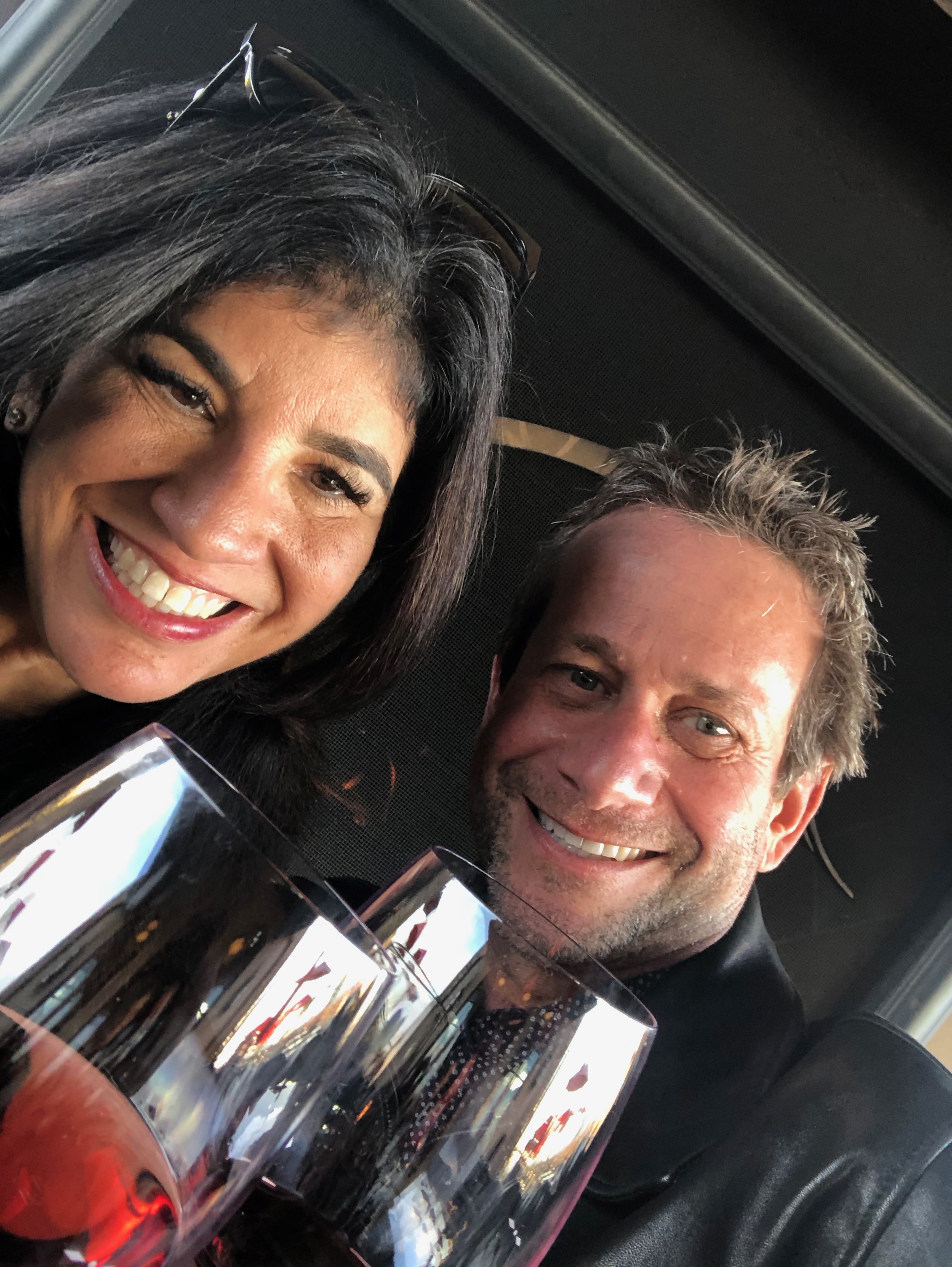 David and Kandi raising wineglasses